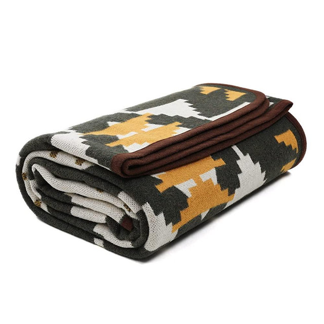 Acushla Merino Wool Camp Blanket - Warm, Thick, Washable, Large Throw - Great for Outdoor Camping All Seasons Suitable Indian Style 203