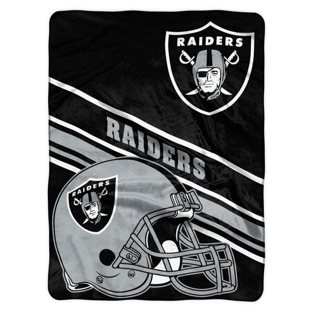 NFL Oakland Raiders 60-Inch x 80-Inch Slant Raschel Throw Blanket