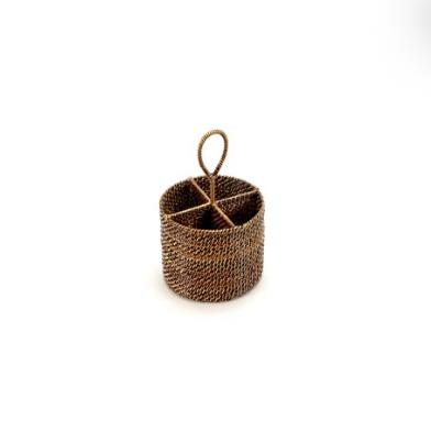 Round Flatware Holder with Dividers