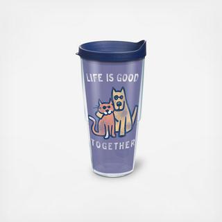 Life Is Good Together Tumbler with Travel Lid