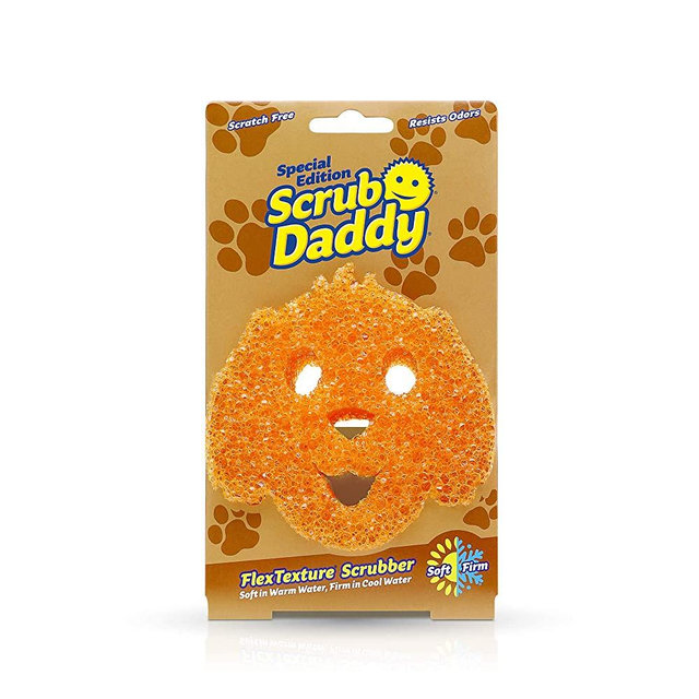 Scrub Daddy Sponge - Special Dog Edition - Scratch Free Sponge, Dishwashing Sponge for Kitchen and Bathroom, FlexTexture, Soft in Warm Water, Firm in Cold, Odor Resistant, 1ct