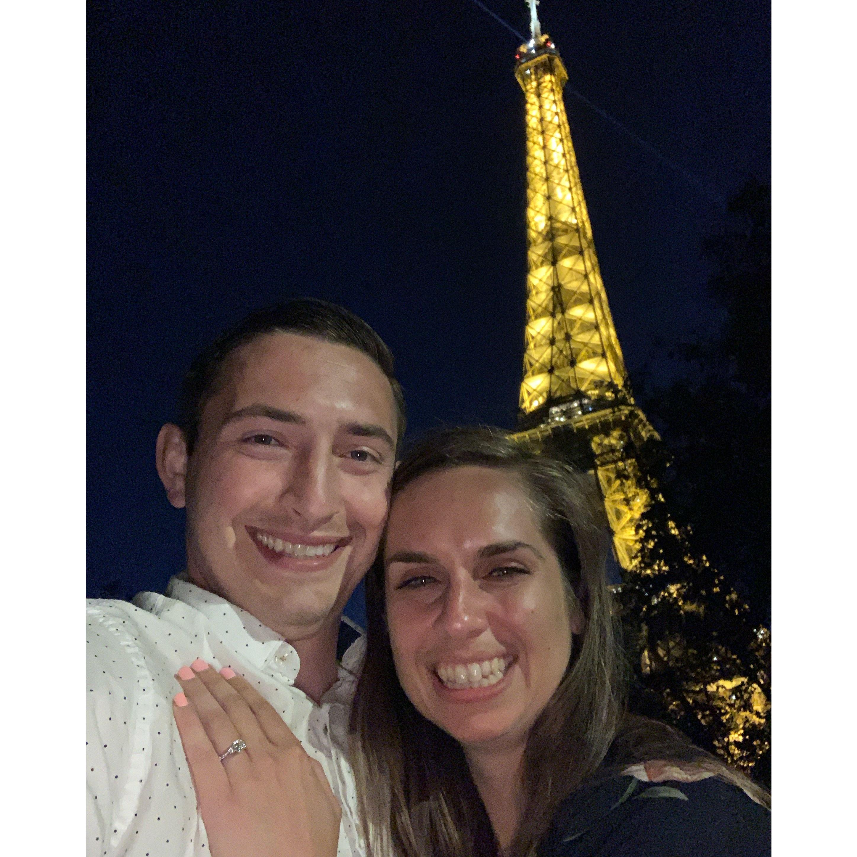 Just after Olivia said Yes in Paris!