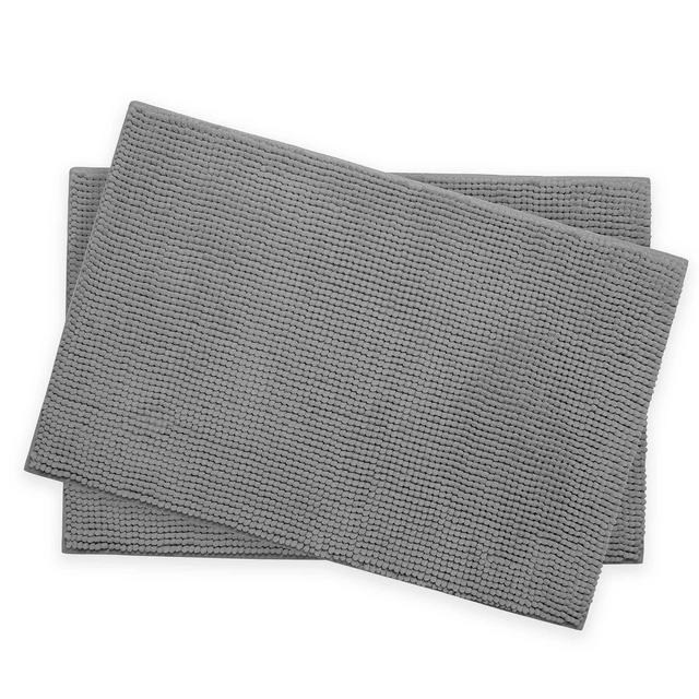 Bounce Comfort Memory Foam Chenille 17-Inch x 24-Inch Bath Mats (Set of 2)