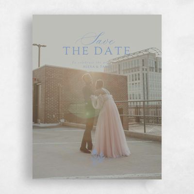 Denim Blue Wedding Save the Date - Leif Photo
