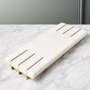 Brass And Marble Candle Plate