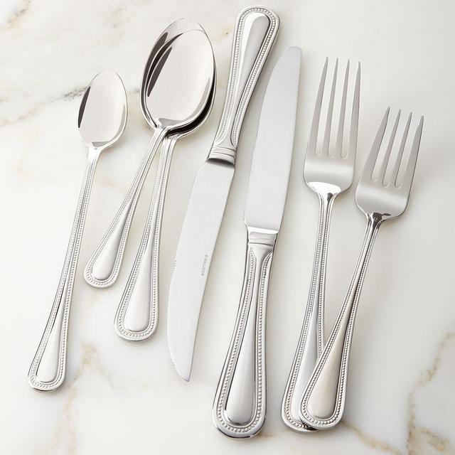 Wallace Silversmiths Euro Bead 102-Piece Flatware Service