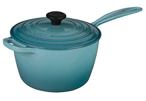 Le Creuset Signature Cast Iron Sauce Pan, 3.25-Quart, Caribbean