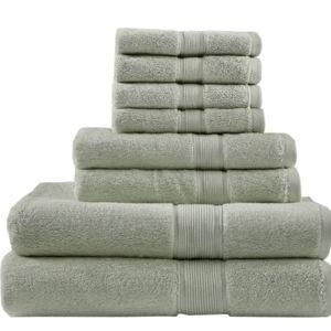 Madison Park 8pc 100% Cotton Highly Absorbent Bath Towel Set