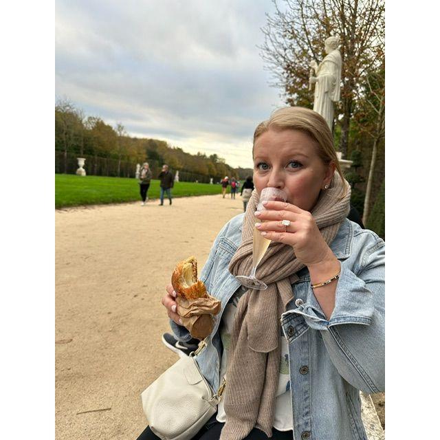 Champagne and croissant in Versailles