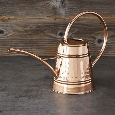 William Sonoma Tall Copper Watering Can