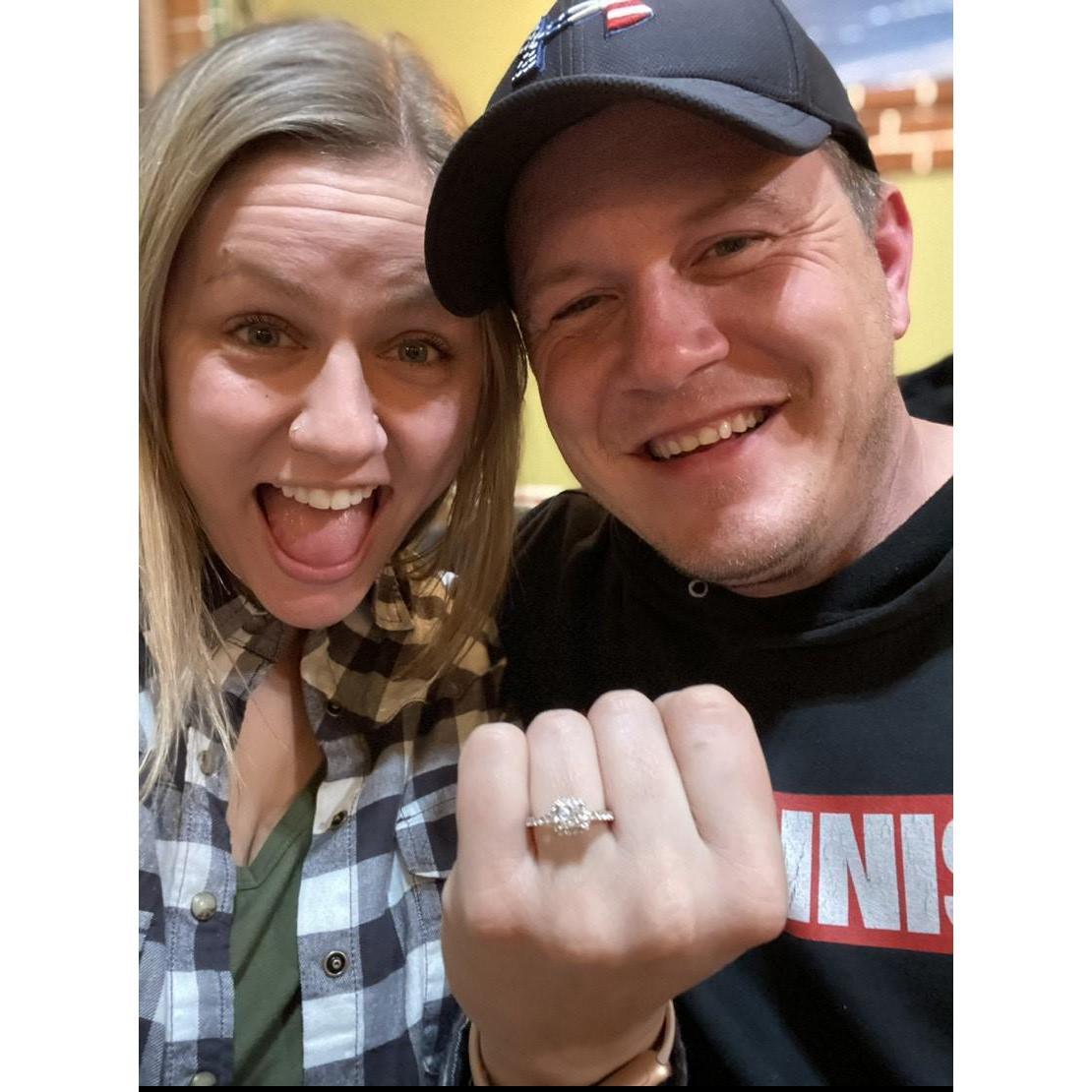 Our first picture together engaged!