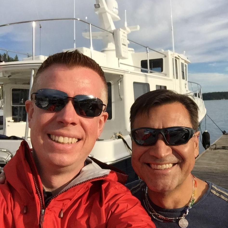 On the boat in the San Juan Islands