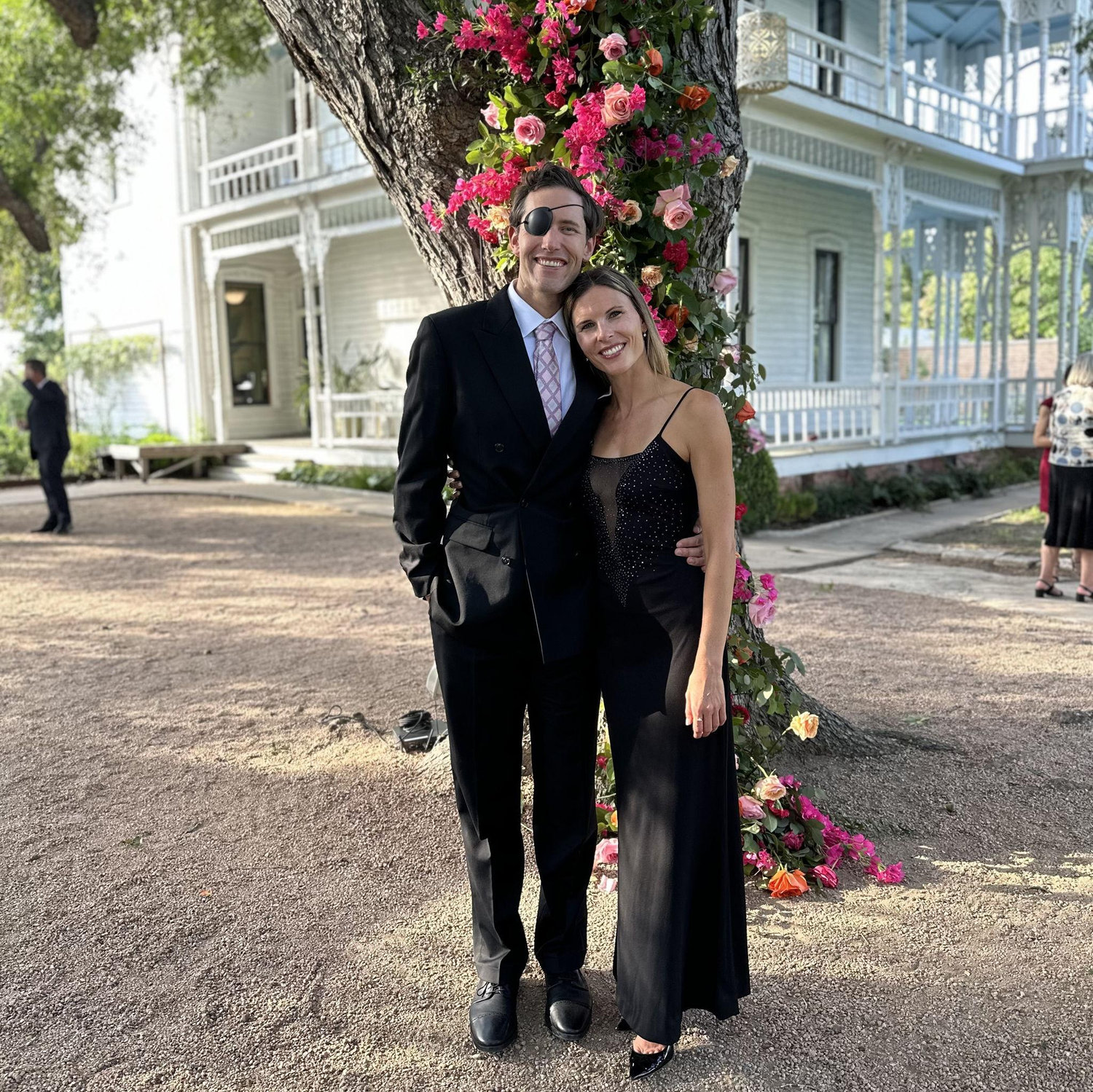 Our first wedding we attended as a couple (Amanda and Tim!)