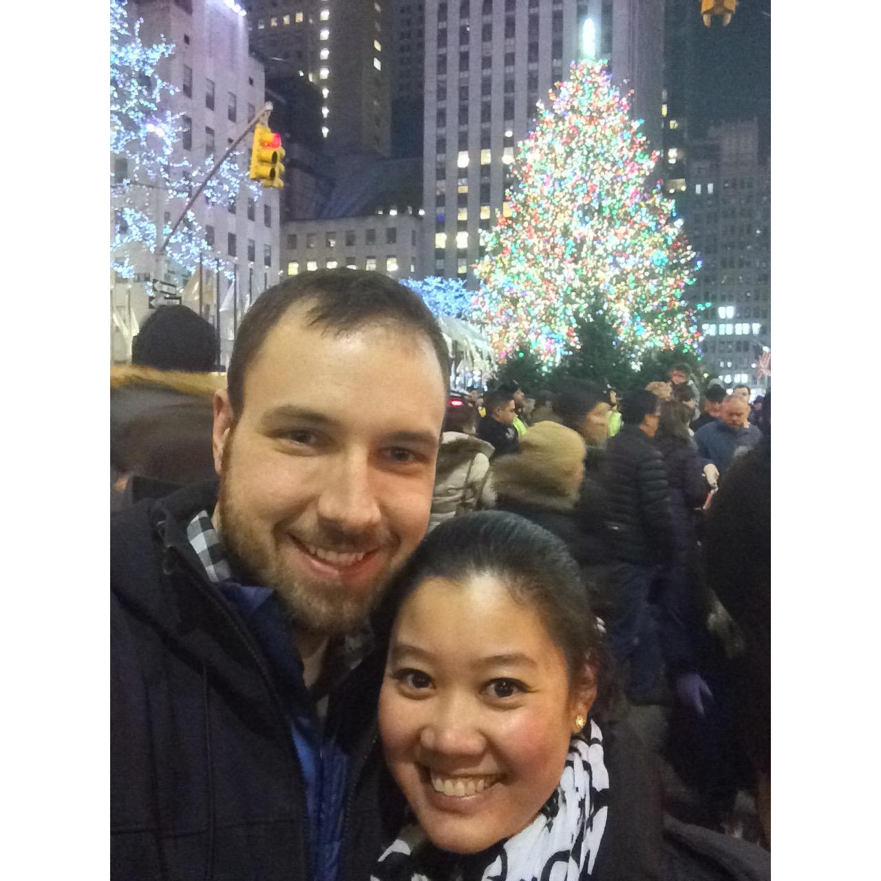 Getting into the holiday spirit at Rockefeller Center
