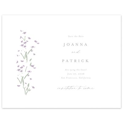 Lilac, Purple Wedding Digital Save the Date - Regal Classic