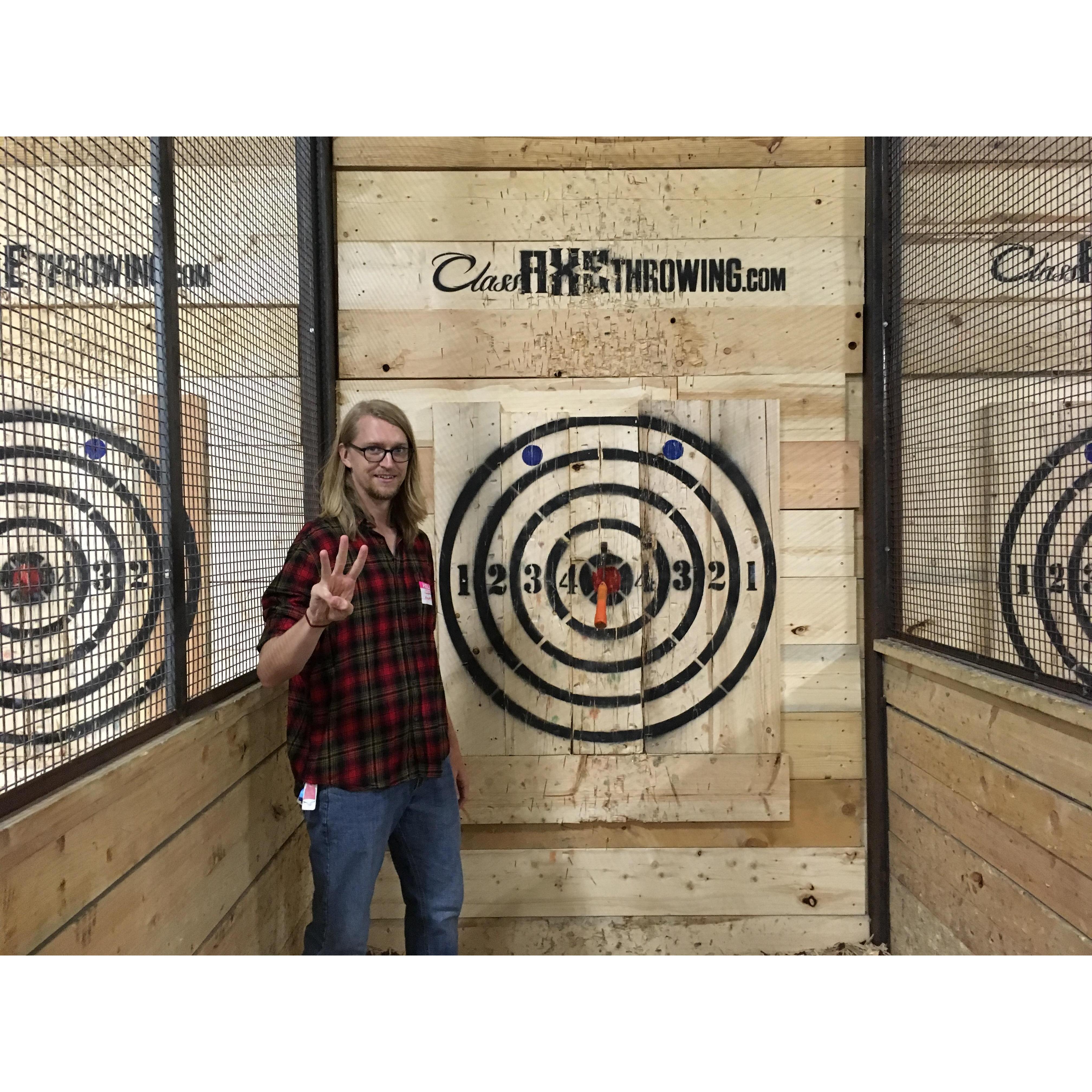 Axe Throwing for Addi's Birthday!