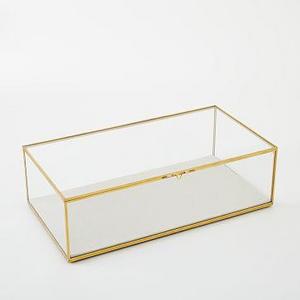 Golden Glass Shadow Box, Large Rectangle