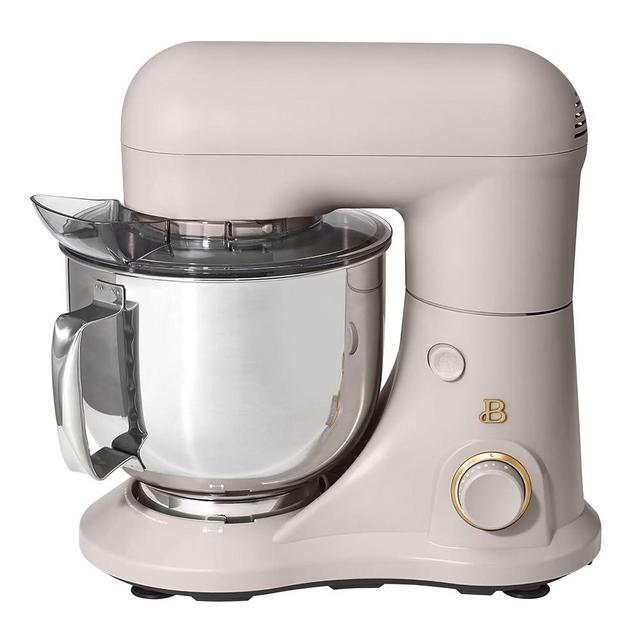 Beautiful Tilt-Head Stand Mixer - 3.5 Quart Electric Food Mixer with 12 Speeds for Effortless Baking,Flat Beater, Dough Hook, Balloon Whisk (Porcini Taupe)