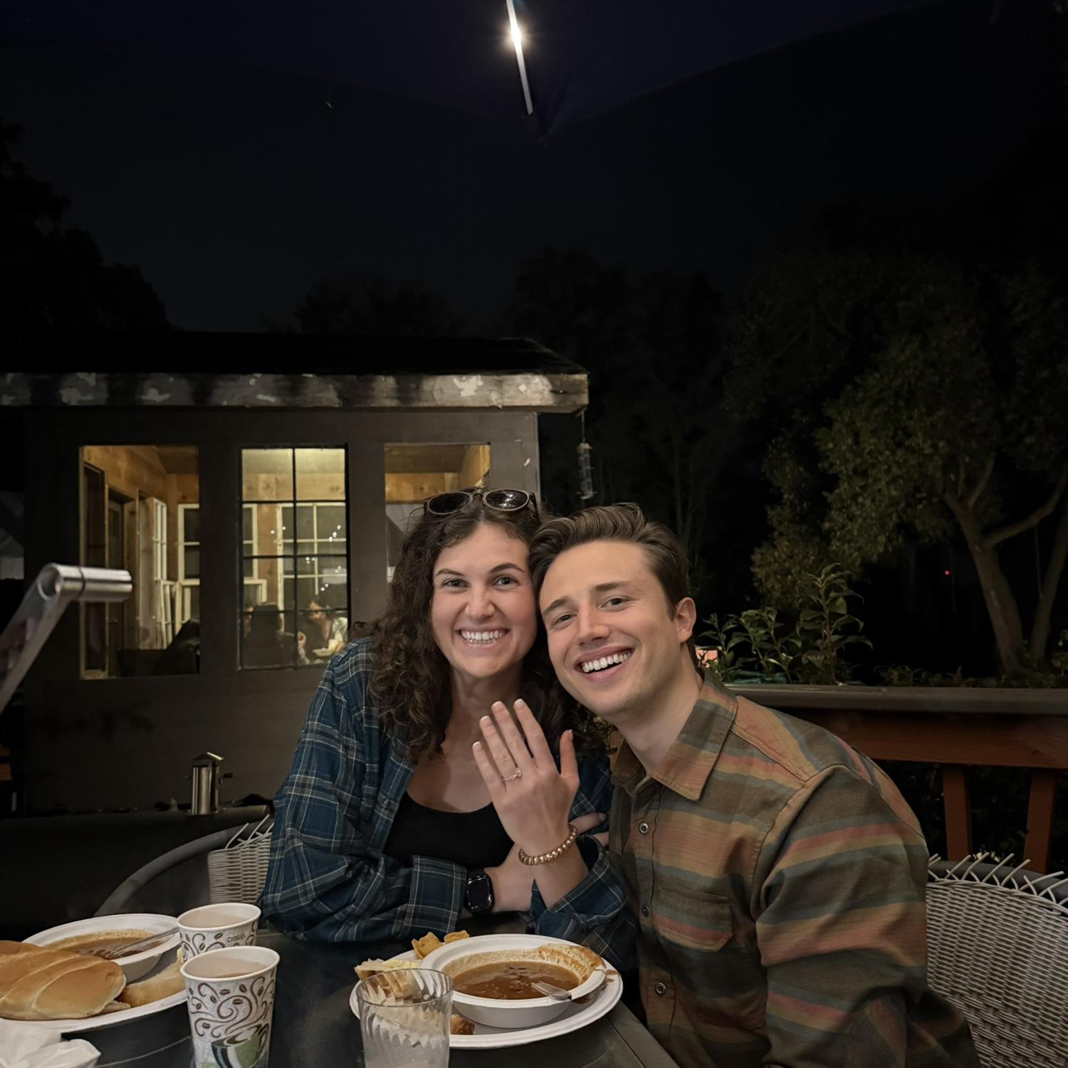 the bonfire where we met - this time we went back engaged :)