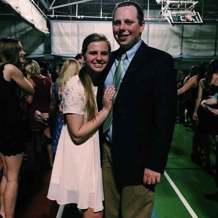 All dressed up for Friarball at PC, a month into dating (mid-March 2015)
