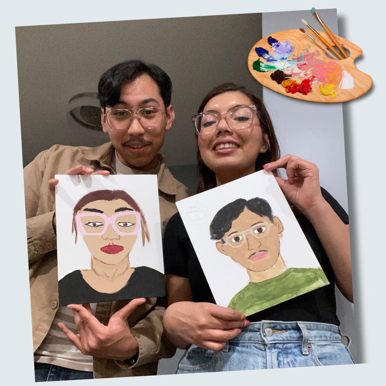 Our attempt at being artists, who do you think did a better job?