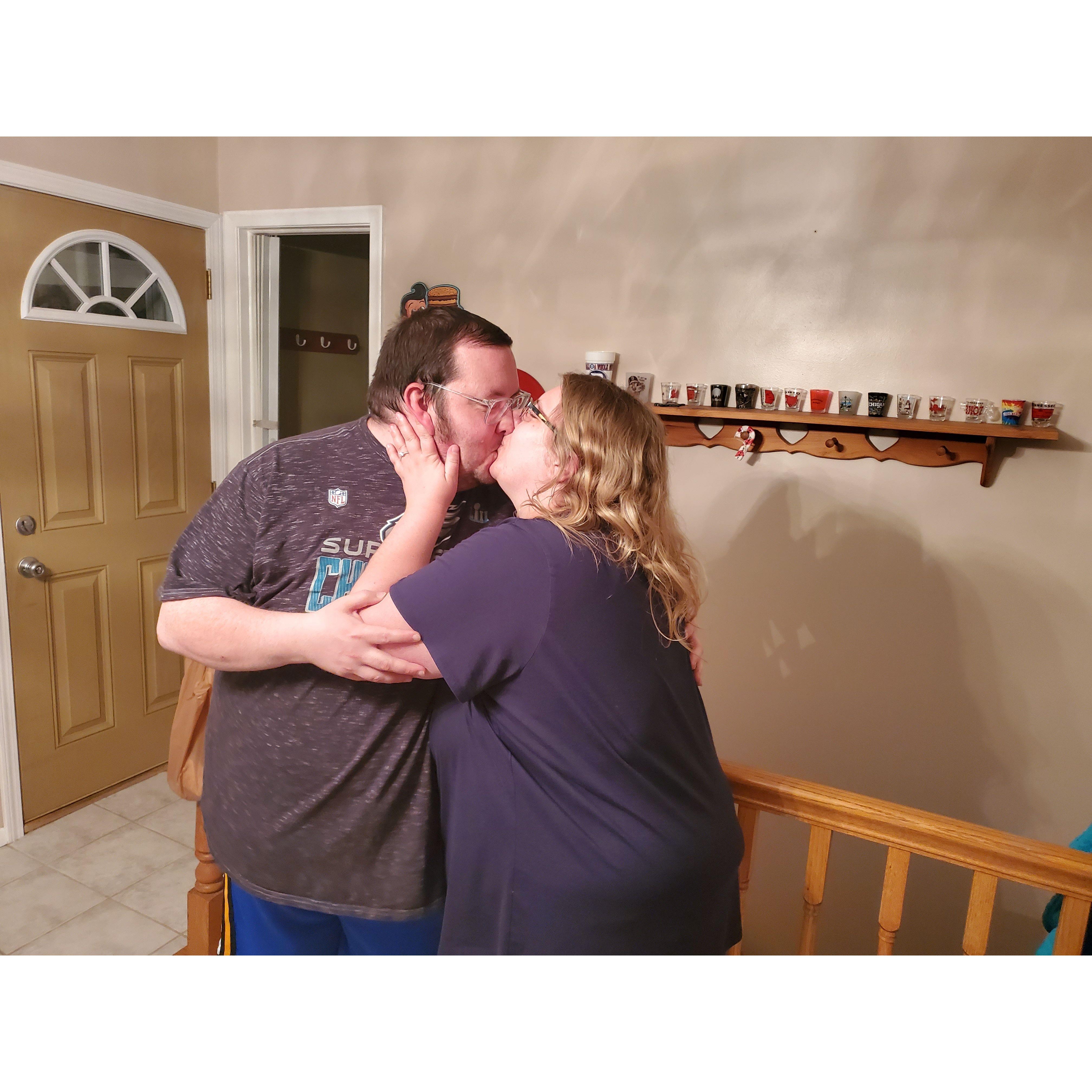 The night we got engaged!