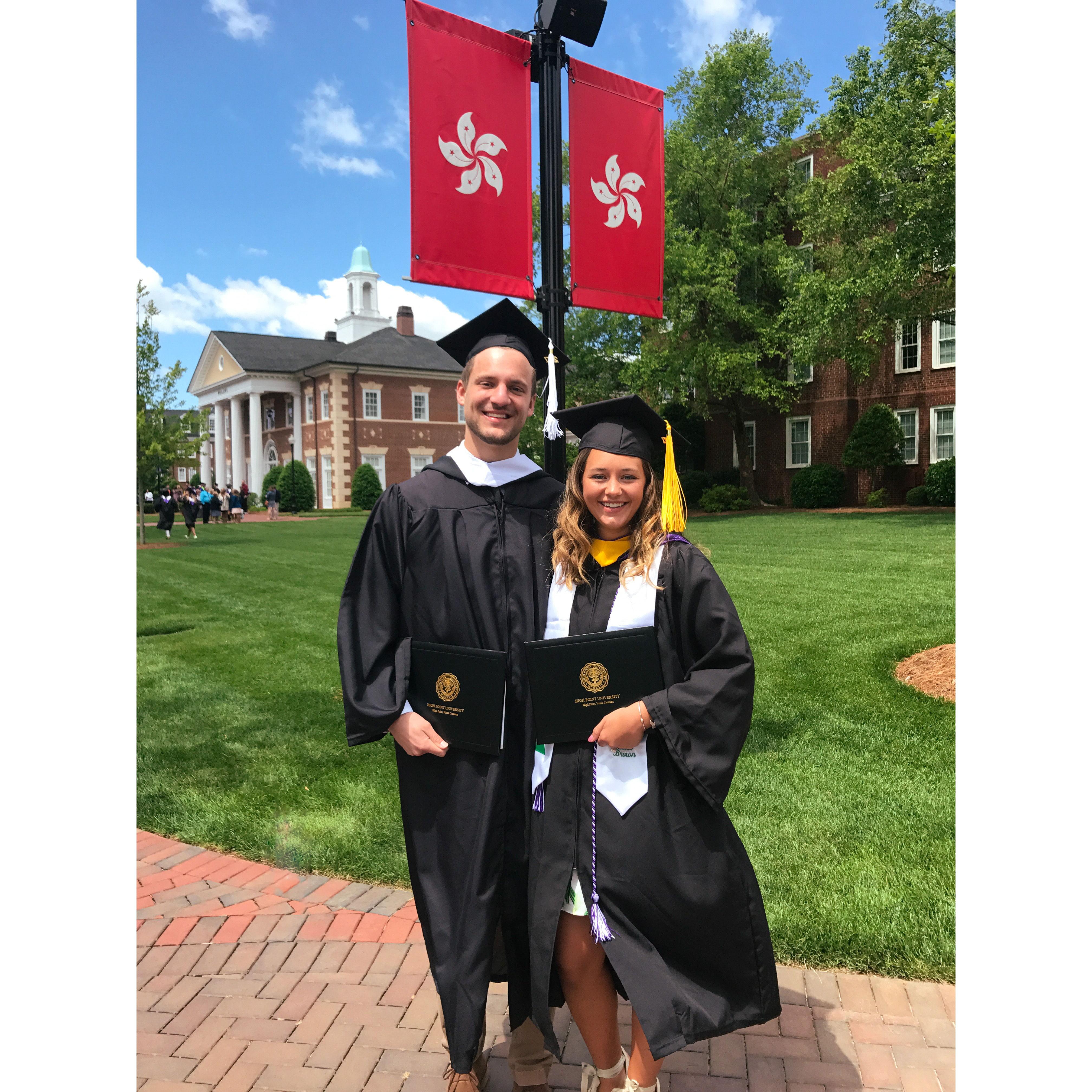 Graduation day from High Point University, 2017