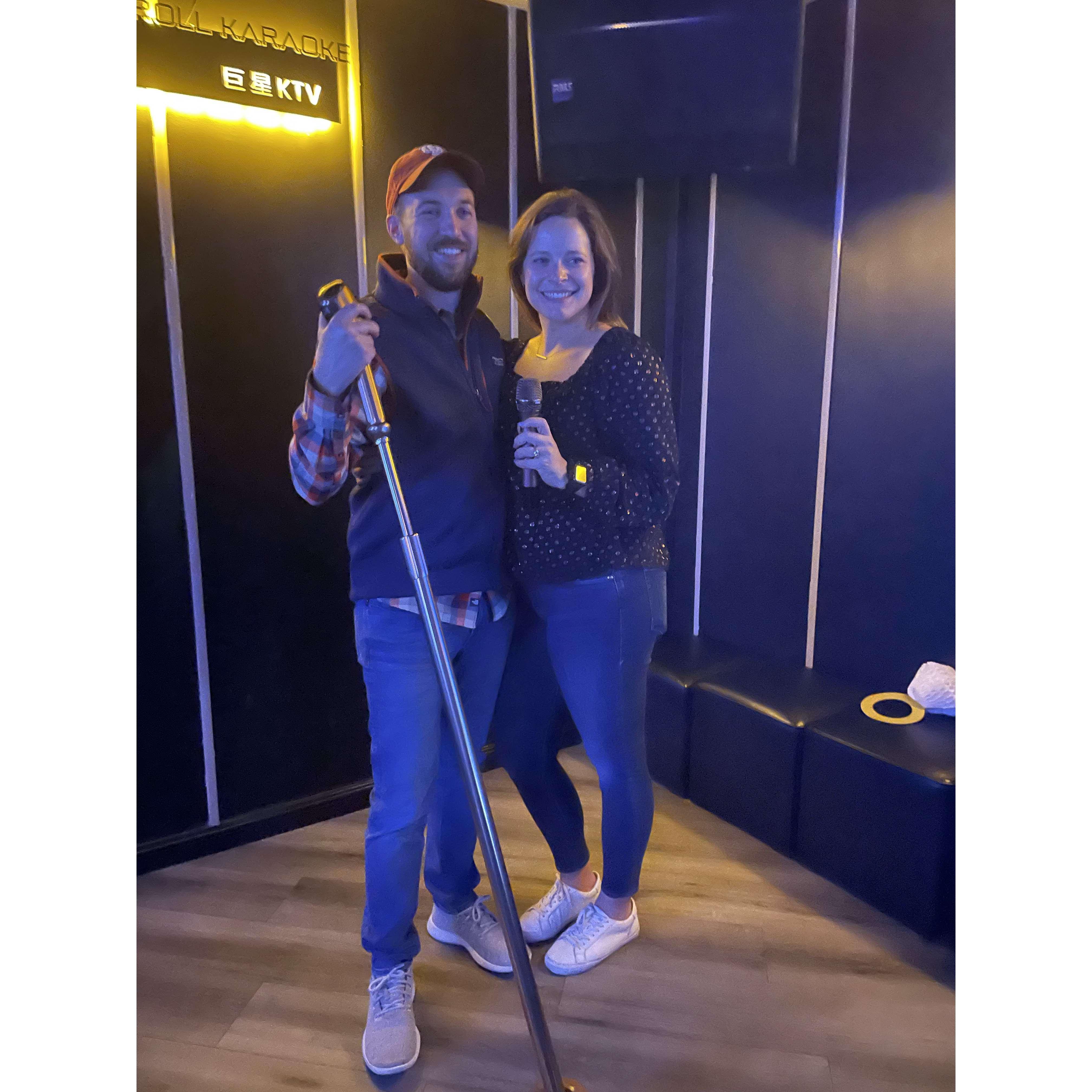 The night we got engaged - at Wok n Roll Karaoke <3