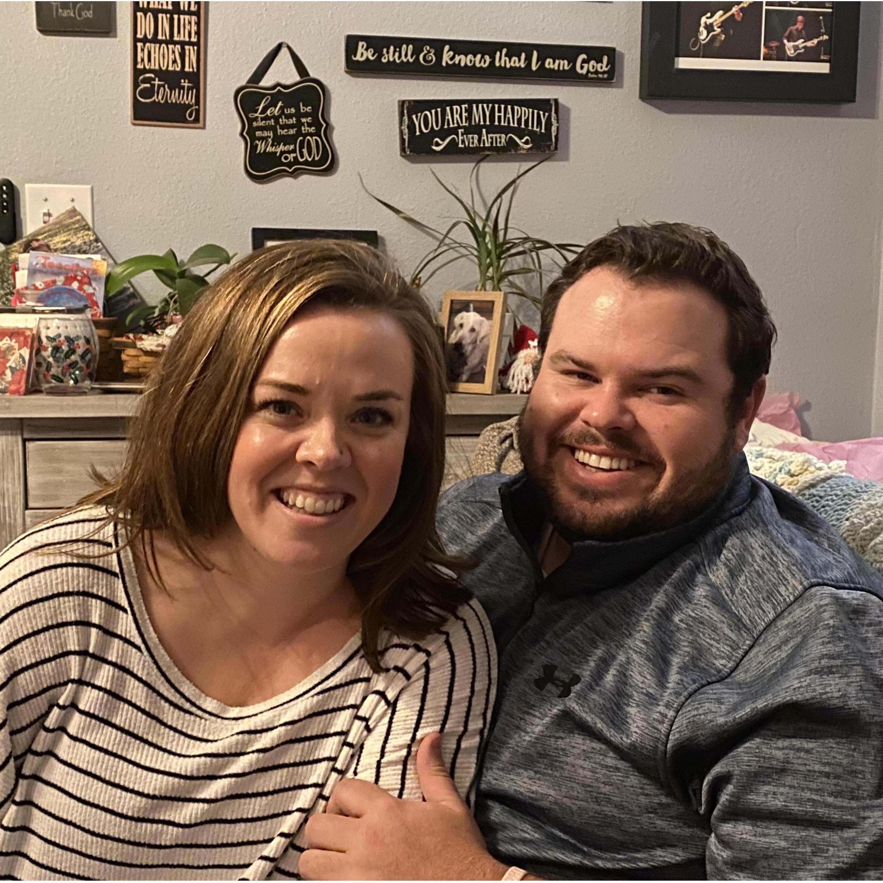 Our first picture together when Zach was meeting the Dahlin Family.