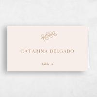 Beige Wedding Place Card - Groveland