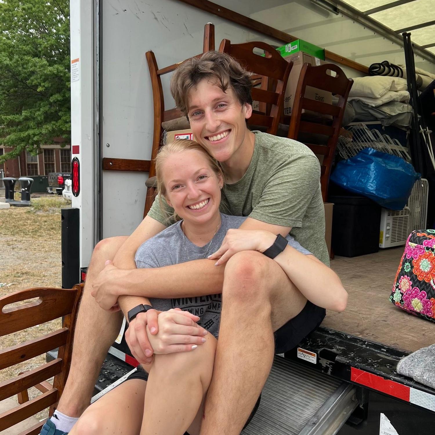 All packed up for their move from Boston to Eugene, OR for their final clinical rotation.