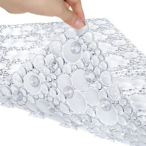 Bathtub Mat Non Slip 2 Pack, 35 x 16 Inches Pebble Shower Mat (Clear)