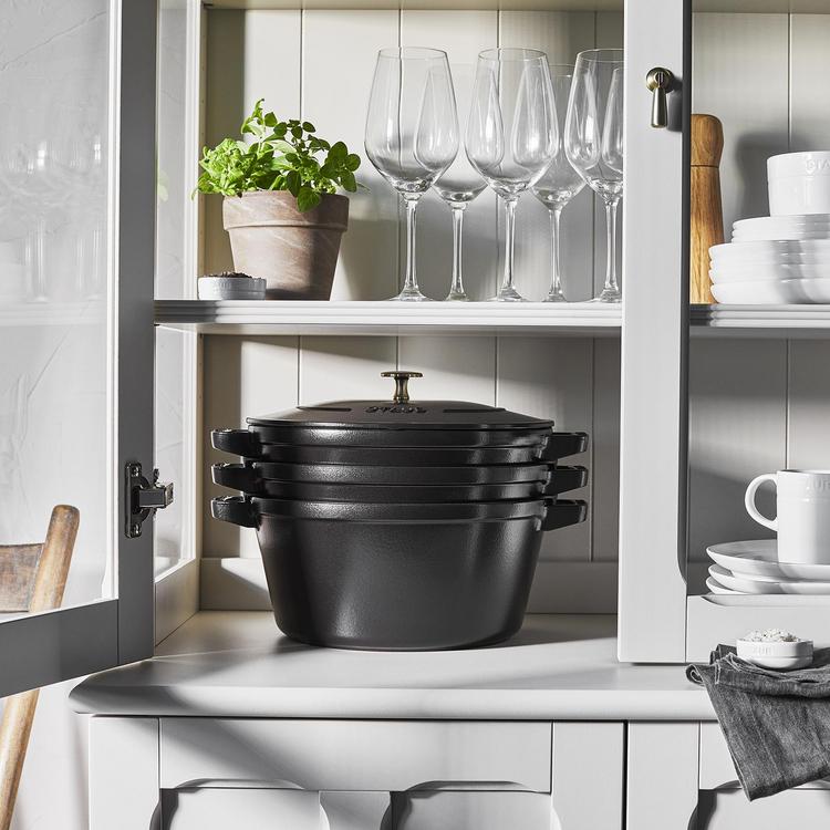 Staub, Cast Iron Stackable 4-Piece Cookware Set | Zola
