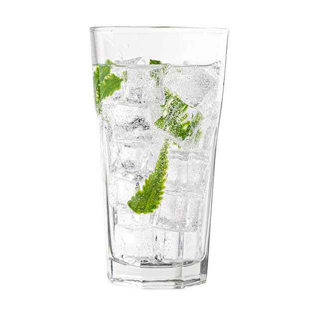 Vikko Drinking Glasses, 11 Oz, Heavy Base Stackable Water Glasses, Large Size, Dishwasher Safe Glass Tumbler, Heavy Duty Cups for Water, Juice, Milk, Iced Tea, Soda , Set of 12 Tall Glass Cups