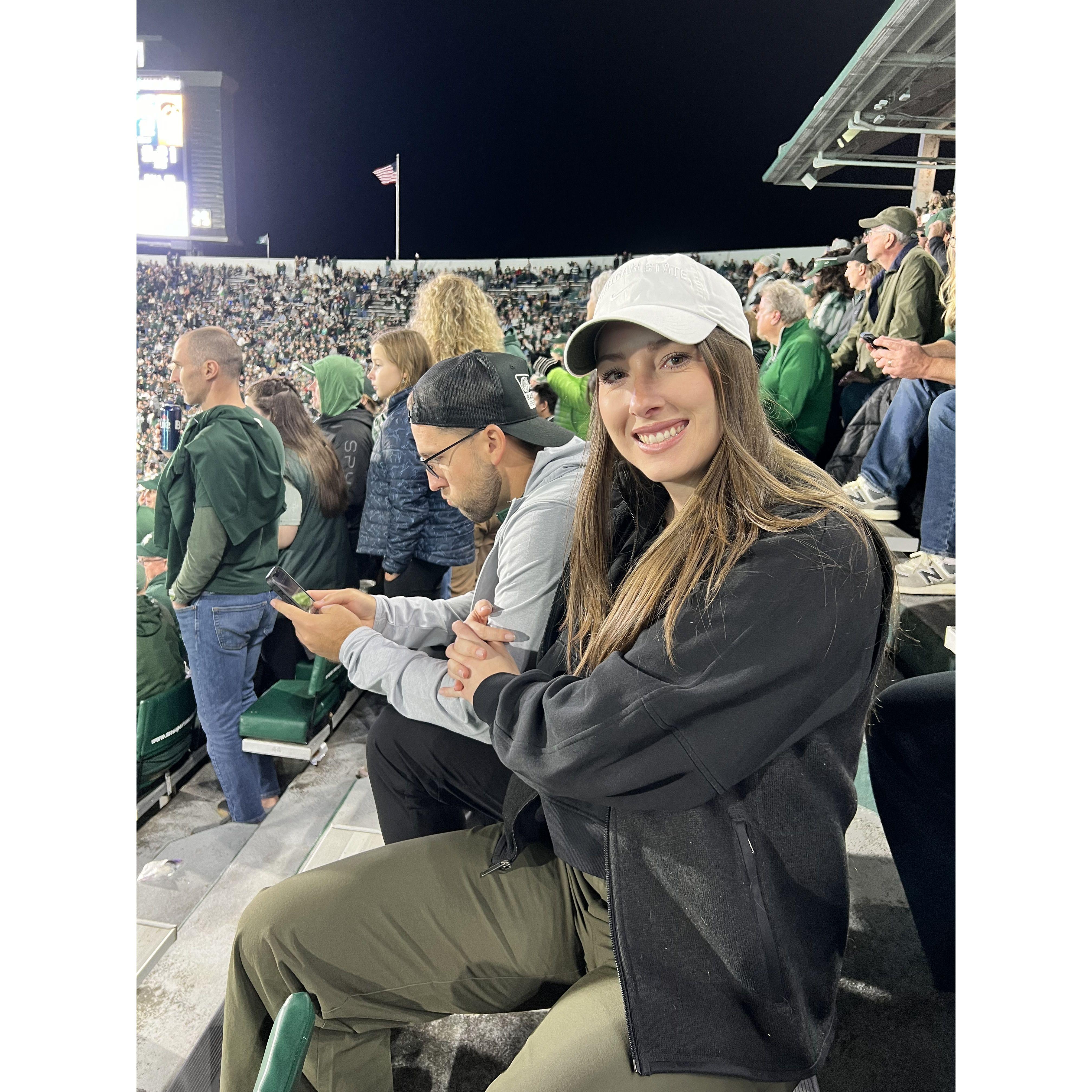 MSU home football game...cody loves taking photos.