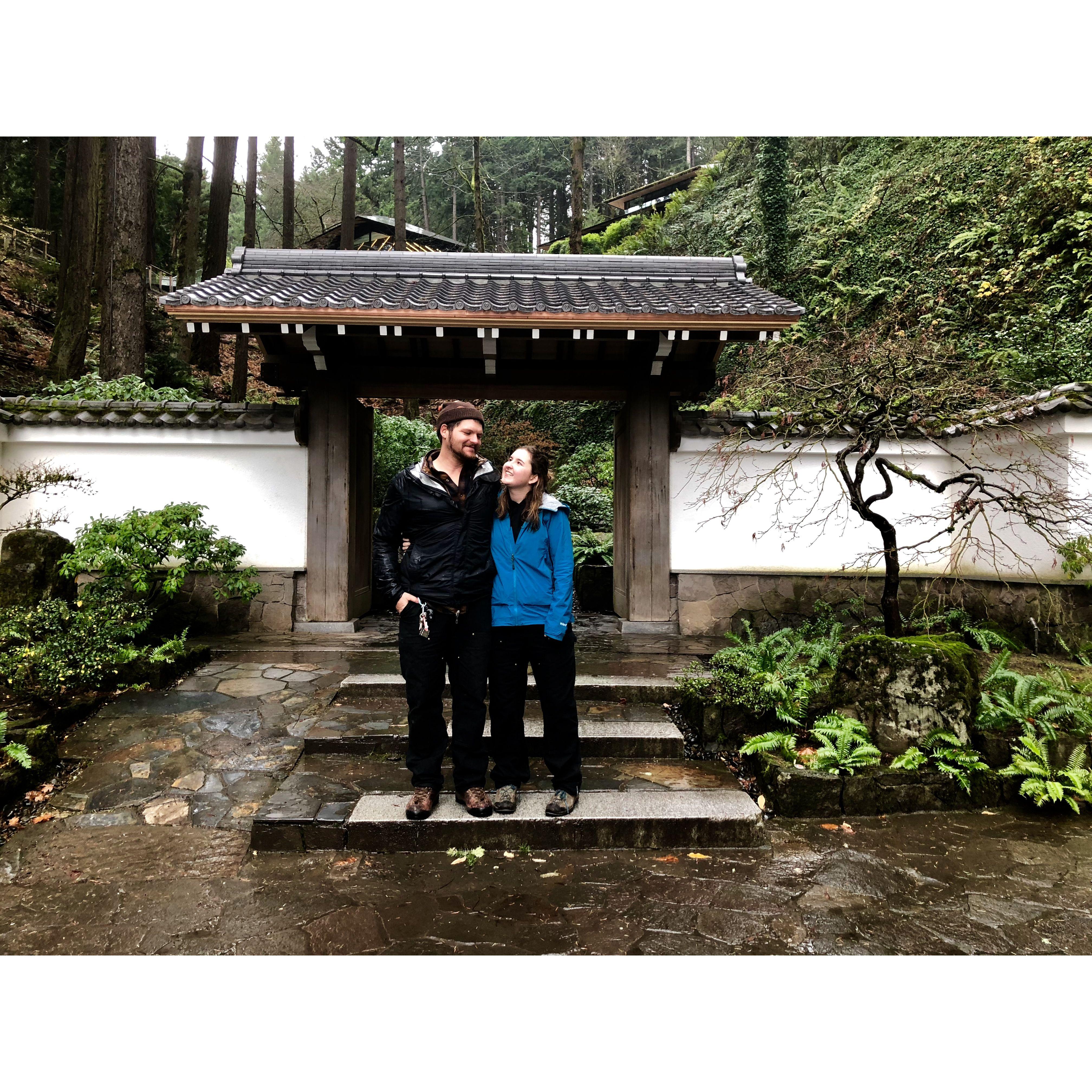 First official date at the Japanese Gardens in Portland