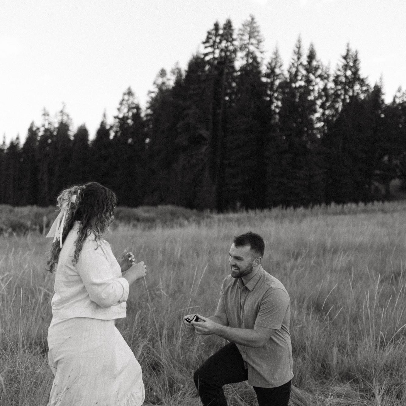 The moment Jasper proposed on top of Mt.Ashland