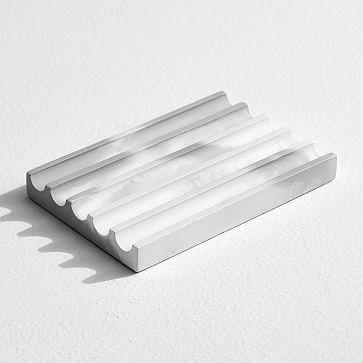 Soap Dish, Gray + White