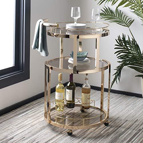 Safavieh Rio Bar Cart, Gold/Tea