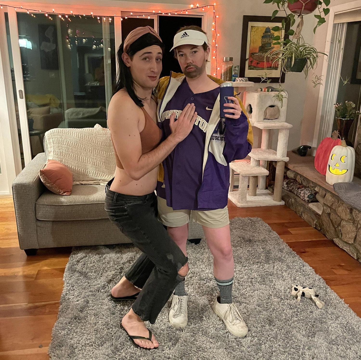 Dressed up as each other for Halloween 2021 - we won the costume contest :)