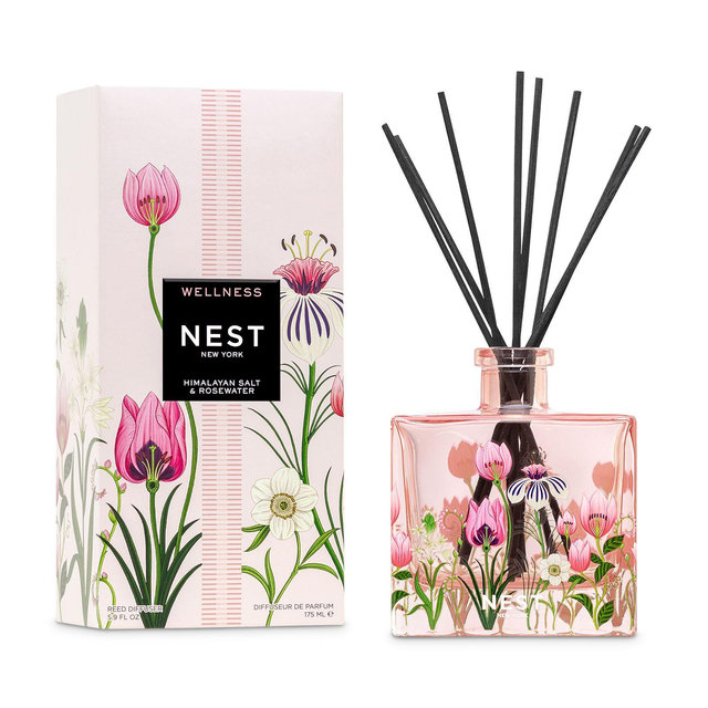 NEST New York Himalayan Salt & Rosewater Decorative Reed Diffuser