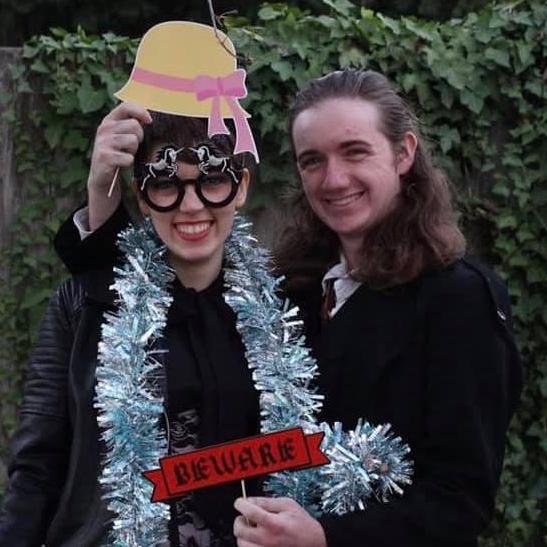 Photo booth at a birthday party.