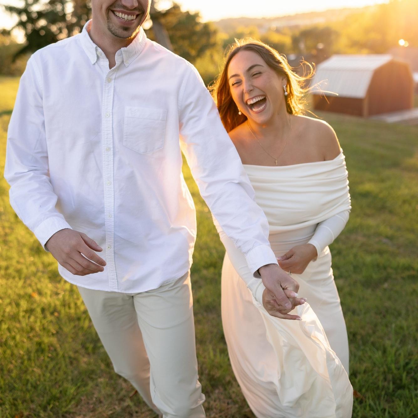 Our engagement photos were taken in the back of Giannas dads house. There is beautiful land that we discovered while we were on a walk! We used Gianna's Dads 1978 ford thunderbird as a prop!