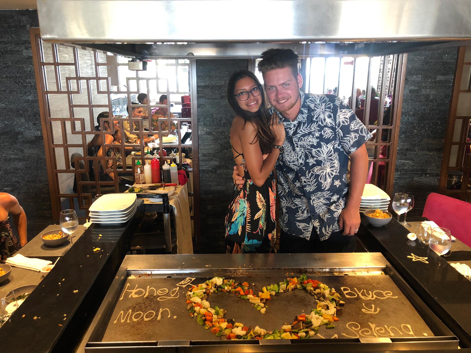 We told them we were on out honeymoon and the chef surprised us with this!