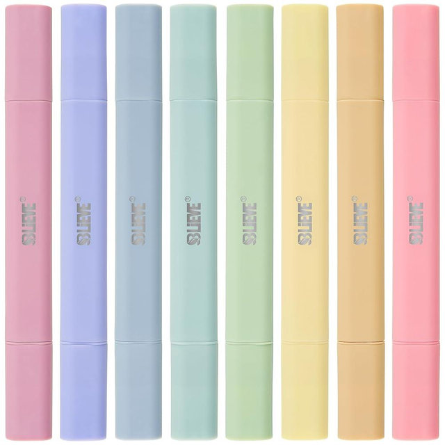 BLIEVE- Aesthetic Bible Highlighters No Bleed Through Assorted Colors, Cute Highlighter Dual Tip For Journaling Supplies And Accessories, Bible Highlighters And Pens No Bleed (CANDY)