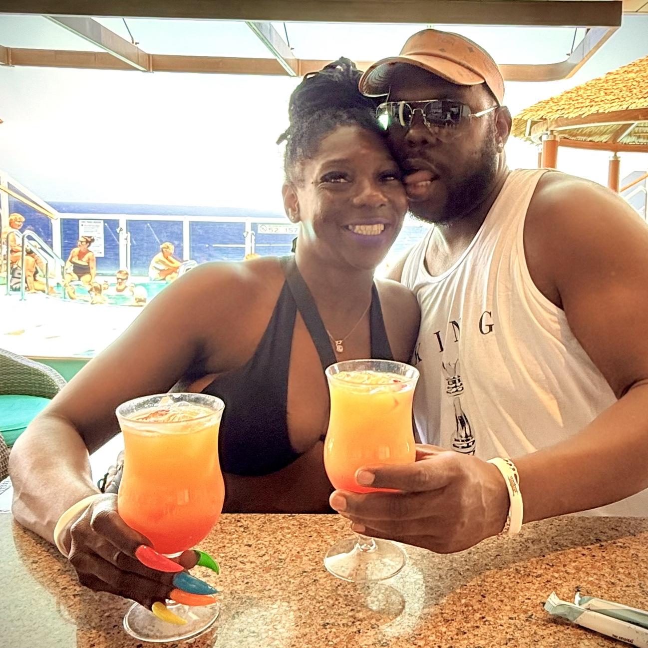 First cruise together 2025. We always order ‘tequila surise, (favorite drink)
Right after this drink, our neighbor on the cruise ship started buying us Vegas Bombs. Now we love Vegas Bombs 😁