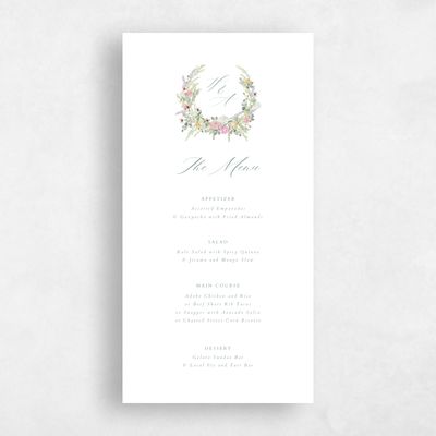White Wedding Menu - Dinan