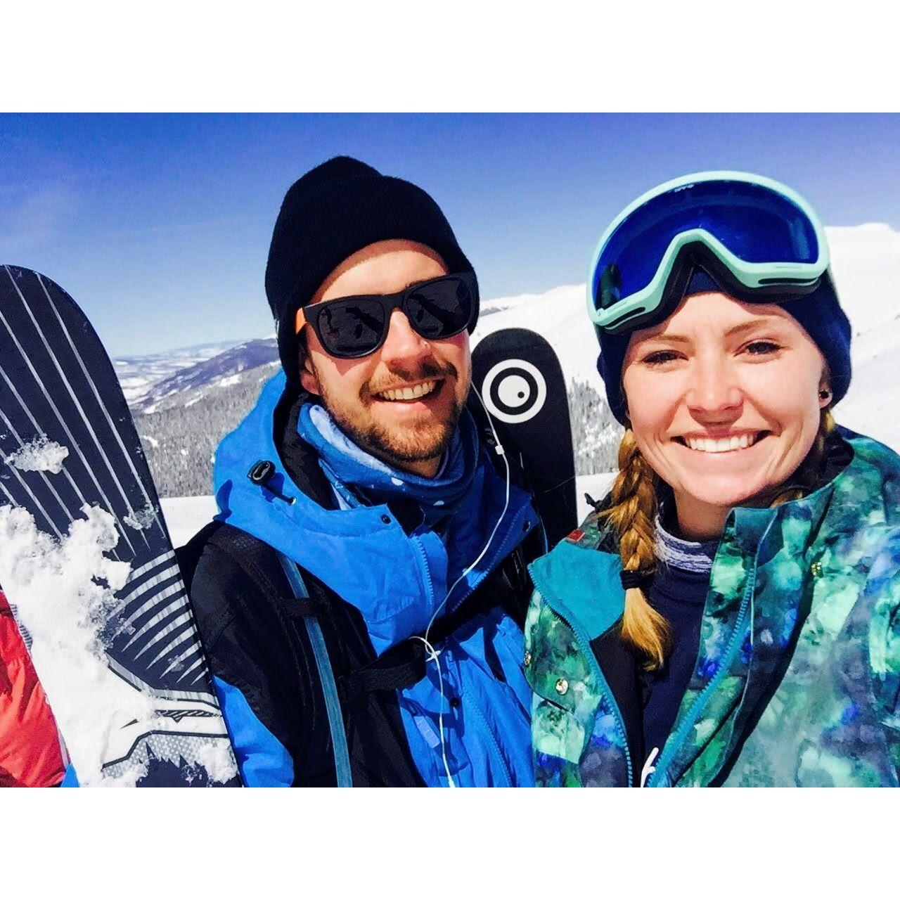 Our very first photo together when we went skiing at Keystone.