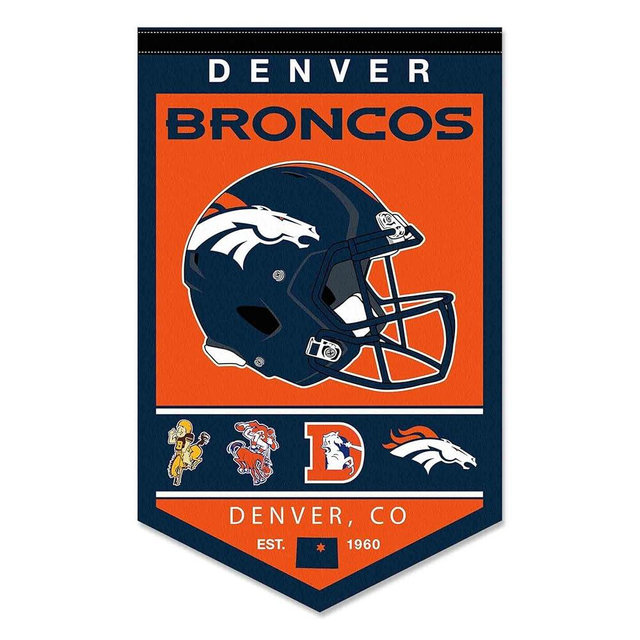 Denver Broncos Heritage History Banner Pennant