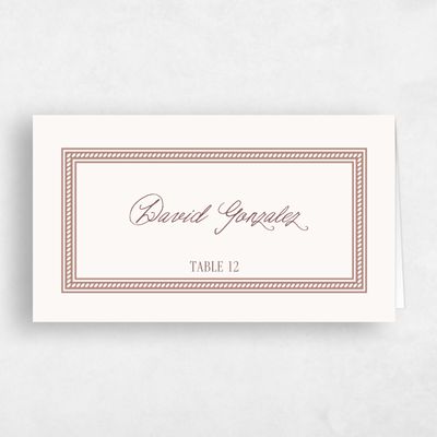 Café au Lait, Brown Wedding Place Card - Encanto